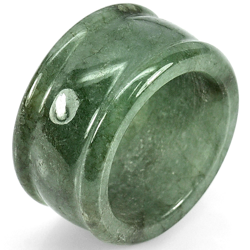 54.20 Ct. Green Ring Jade Size 10.5 Natural Gemstone Unheated