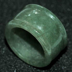 56.41 Ct Nice Natural Green Ring Jade Thailand Unheated