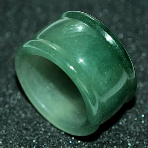 56.77 Ct Beautiful Natural Green Ring Jade Size 10 From Thailand Unheated