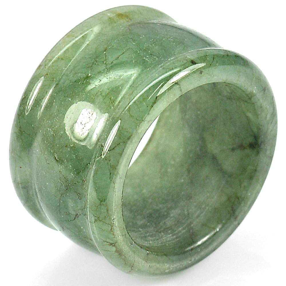 62.10 Ct Nice Natural Green Ring Jade From Thailand  Unheated