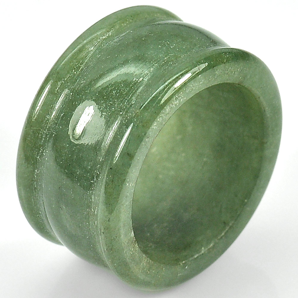54.75 Ct. Nice Natural Green Ring Jade From Thailand  Unheated