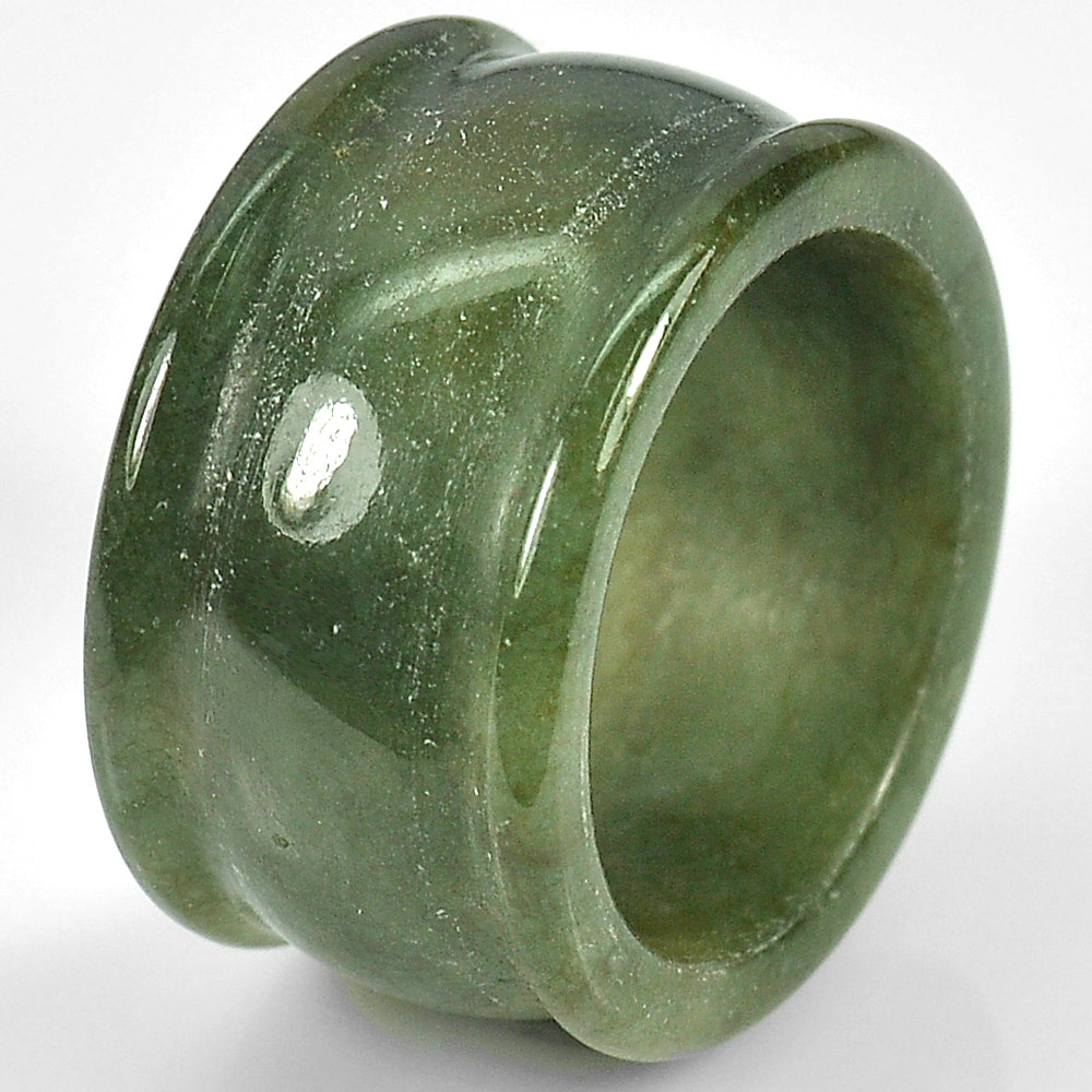 49.70 Ct. Natural Green Ring Jade From Thailand  Unheated