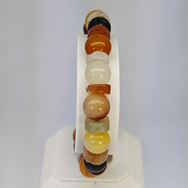 Natural Multi Color Genuine Jade 165.61 Ct. Beads Stretch Bracelet Gemstone From Thailand