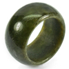 Green Jade Ring Size 6.5 Round Cabochon 29.30 Ct. Natural Gemstone Unheated