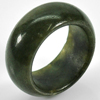 25.71 Ct. Good Natural Gemstone Green Color Jade Ring Size 6.5 Unheated