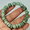 Green Jade Beads Flexibility Bracelet Length 7 Inch. 174.15 Ct. Natural Gemstone