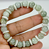 Green Jade Beads Flexibility Bracelet Length 7 Inch. 177.96 Ct. Natural Gemstone