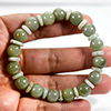 Natural Genuine Burmese Jade 150.68 Ct. Beads Flexibility Bracelet Length7 Inch.