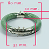 384.98 Ct. Natural Genuine Burmese Jade Bangle Diameter With Silver Jewelry