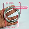 431.70 Ct. Natural Genuine Burmese Jade Bangle Diameter With Silver Jewelry