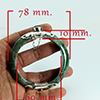 414.58 Ct. Natural Genuine Burmese Jade Bangle Diameter With Silver Jewelry Gems