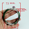 328.58 Ct. Natural Genuine Burmese Jade Bangle Diameter With Silver Jewelry Gems