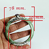 314.66 Ct. Natural Genuine Burmese Jade Bangle Diameter With Silver Jewelry Gems