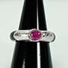 23.16 Ct. Natural Genuine Burmese Jade Ring Diameter With Silver  Ruby Size 7.5