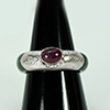 23.98 Ct. Natural Genuine Burmese Jade Ring Diameter With Silver Ruby Size 7.5