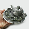 Natural Genuine Burmese Jade 2175.00 Ct. Kettle Tea Drink set Carving Shape