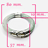 400.59 Ct. Beautiful Natural Green Jade Bangle with Real Silver