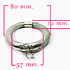 363.98 Ct. Beautiful Natural Green Jade Bangle with Real Silver