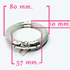 402.50 Ct. Beautiful Natural Green Jade Bangle with Real Silver