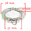 306.18 Ct. Natural Genuine Burmese Jade Bangle Diameter With Silver Jewelry