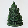 Natural Genuine Burmese Jade Happy Ganesha 42.98 Ct. Carving Size 13 x 20 Mm.
