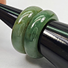 40.00 Ct. 2 Pcs Beauteous Natural Gemstone White Green Jade Rings Size 6.5