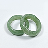 36.22 Ct. 2 Pcs. Beauteous Natural Gems White Green Rings Jade Size 7