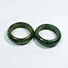 33.85 Ct. 2 Pcs. Beauteous Natural Gems White Green Rings Jade Size 6.5