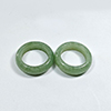 34.34 Ct. 2 Pcs. Beauteous Natural Gems White Green Rings Jade Size 5