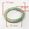 Natural Genuine Burmese Jade Bangle Diameter 225.00 Ct. Size 73 x 55 x 10 Mm. Natural Genuine Burmese Jade Bangle Diameter 225.00 Ct. Size 73 x 55 x 10 Mm.