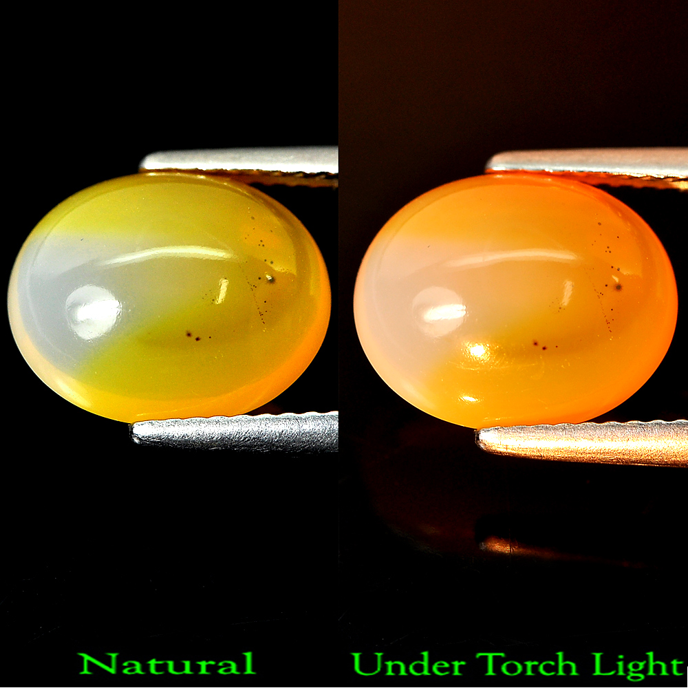 3.44 Ct. Captivating Natural White Orange Opal Unheated