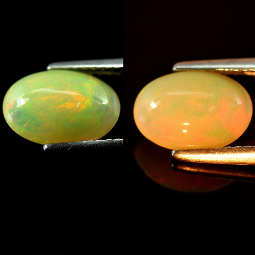 Opal Multi Color 1.85 Ct. Oval Cabochon 10.5 x 7.5 Mm. Natural Gem Unheated