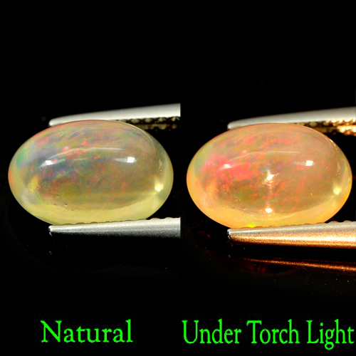 2.16Ct Oval Cab Natural Multi Color Opal Sudan Unheated
