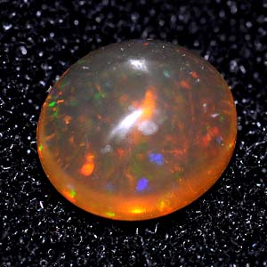 Unheated 0.65 Ct. Oval Cab Natural Multi Color Opal Gem
