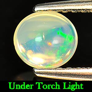 Unheated 0.37 Ct. Oval Cab Natural Multi Color Opal Gem