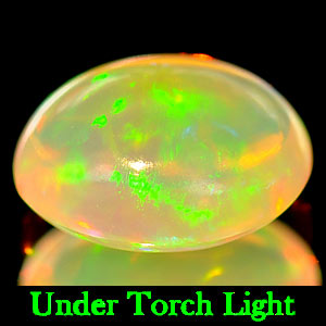 Unheated 0.91 Ct. Oval Cab Natural Multi Color Opal Gem
