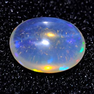 Unheated 0.52 Ct. Oval Cab Natural Multi Color Opal Gem