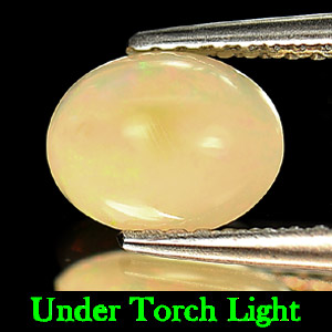 Unheated 0.89 Ct. Oval Cab Natural Multi Color Opal Gem