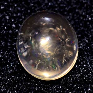 Unheated 0.47 Ct. Oval Cab Natural Multi Color Opal Gem