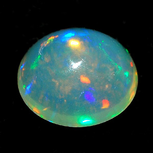 Unheated 0.70 Ct. Oval Cab Natural Multi Color Opal Gem