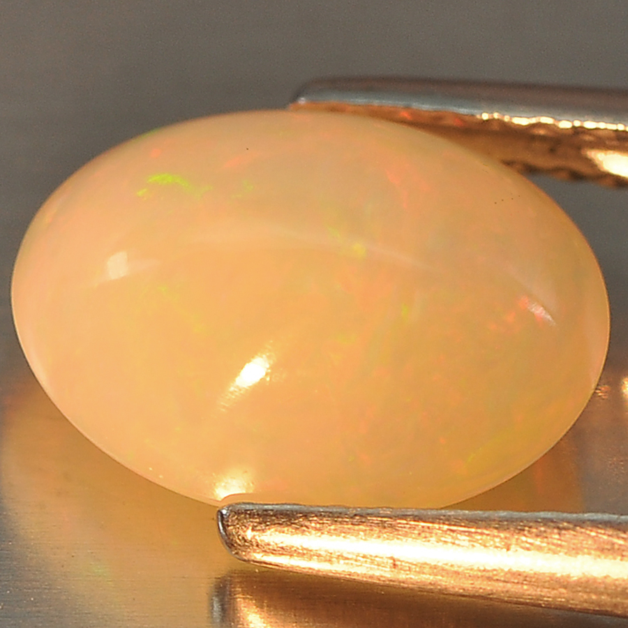 2.18 Ct. Oval Cabochon Natural Multi Color Opal Gem Ethiopia
