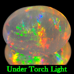 3.97 Ct. Oval Cab Natural Multi Color Opal Unheated