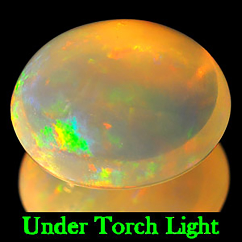7.51 Ct. Oval Cabochon Natural Multi Color Opal Sudan