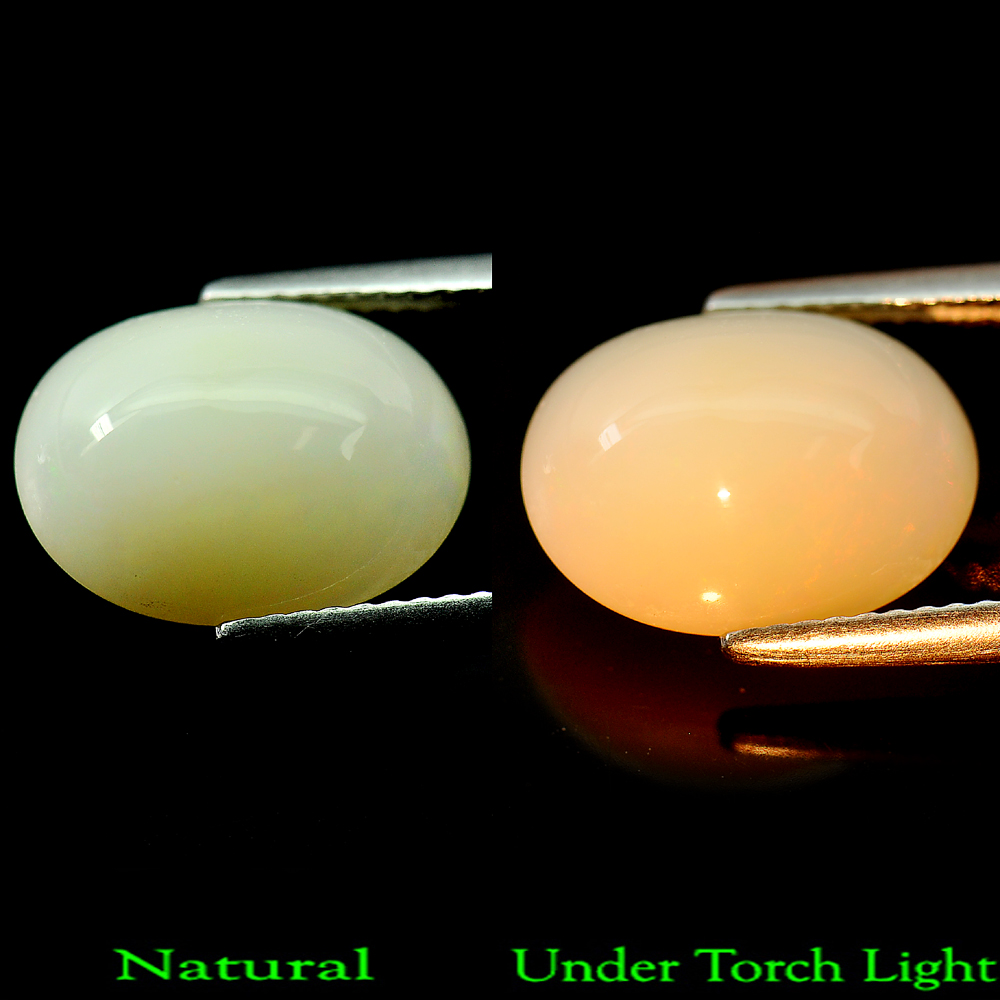 Unheated 4.12 Ct. Good Gemstone Oval Cabochon Natural Multi Color Opal