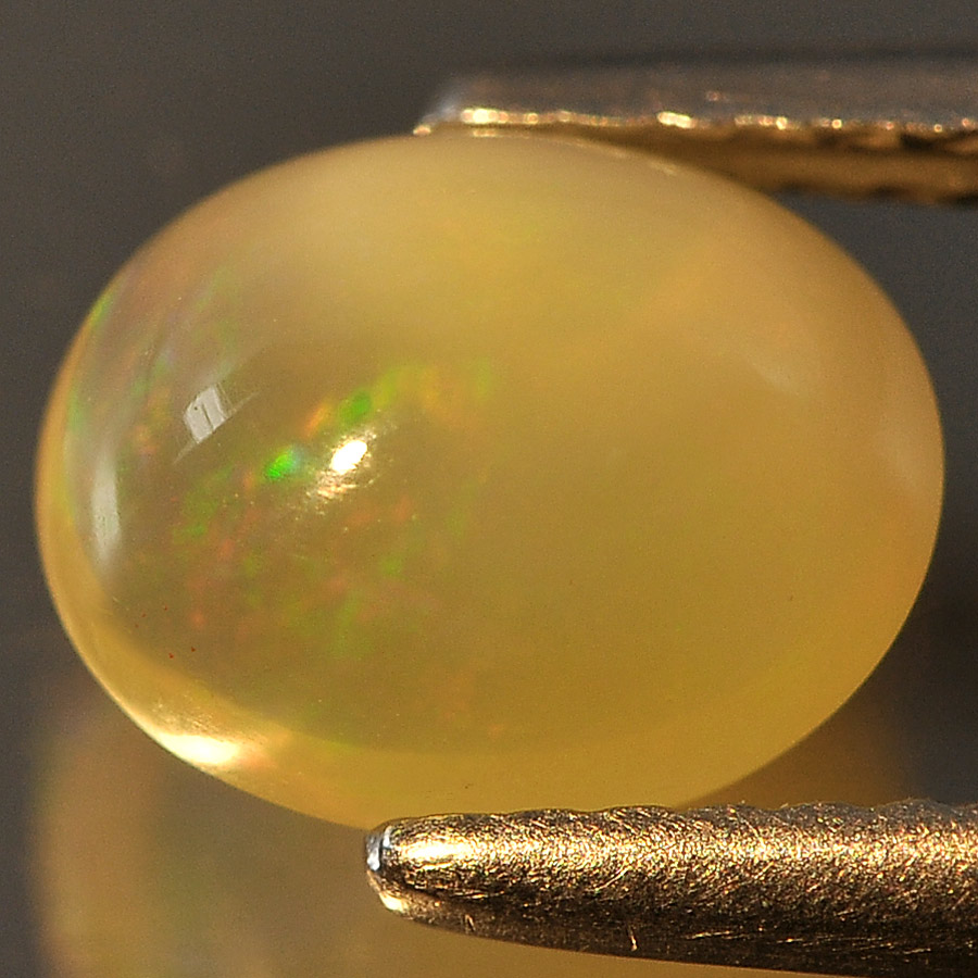 Unheated 1.38 Ct. Oval Cab Natural Gem Multi Color Opal