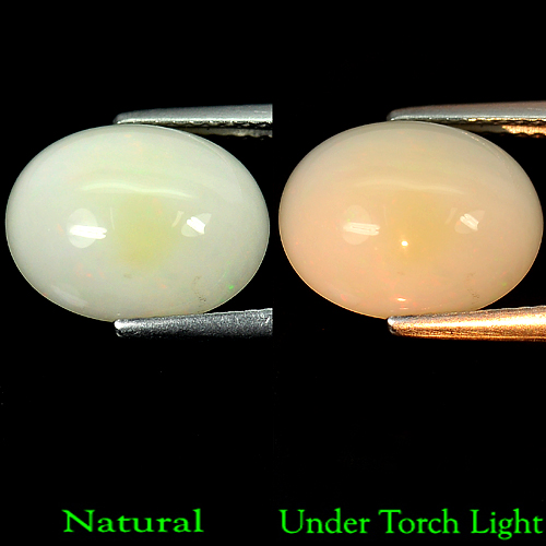 Unheated 4.92 Ct. Oval Cab Natural Gem Multi Color Opal