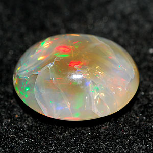 Unheated 4.22 Ct. Oval Cab Natural Gem Multi Color Opal