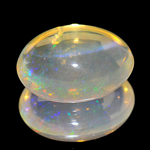 Unheated 3.26 Ct. Oval Cab Natural Gem Multi Color Opal