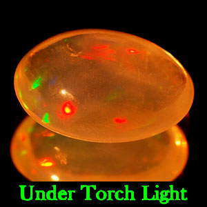 0.72 Ct. Oval Cab Natural Gem Multi Color Opal Unheated