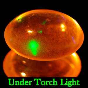 1.02 Ct. Oval Cab Natural Gem Multi Color Opal Unheated